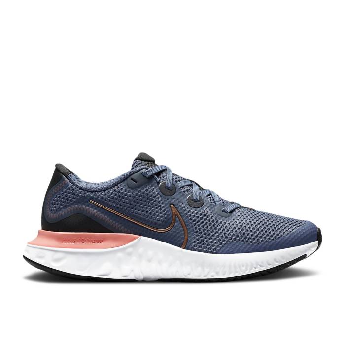 ナイキ Nike 【 Renew Run Gs 'World Indigo' Youth World Indigo/Dark Smoke Grey/Atomic Pink/Metallic Red Bronze 】 ラン ジュニア キッズ 藍色・インディゴ 灰色 グレー pink ピンク Red 赤・レッド 銅・ブロンズ｜スニケス