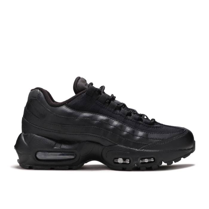 ナイキ Nike 【 Air Max 95 Recraft Gs 'Triple Black' Youth Black/Black/White/Black 】 マックス ジュニア キッズ 黒色 ブラック 白色 ホワイト｜スニケス