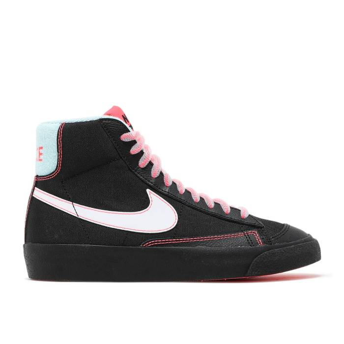 ナイキ Nike 【 Blazer Mid \u002777 ガウス \u0027Black Atomic Pink\u0027 Youth Black/Flash Crimson/Atomic Pink/White 】 ブレイザー ミッド 御坊っちゃん キッズ 黒いこと 黒いこと クリムゾン pink サクラ色 白いこと 白いこと