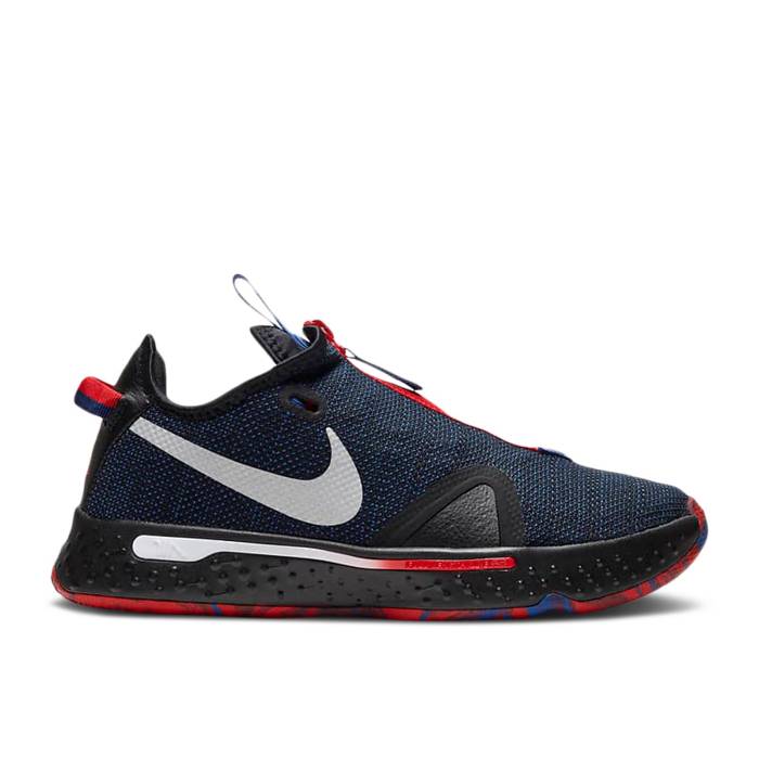 ナイキ Nike 【 Pg 4 \u0027Clippers\u0027 Men Black/Rush Blue/University Red/Metallic Silver 】 メンズ 黒いこと 黒いこと rush 混雑時 青碧 青碧 Red 赤・赤いこと Silver しろがね色・しろがね色