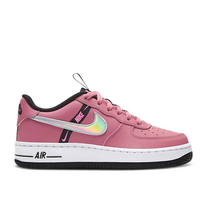 ナイキ Nike 【 Air Force 1 Lv8 Ksa ガウス \u0027Worldwide Pack - Desert Berry Black\u0027 Youth Desert Berry/Black/Pink Glow/Metallic Silver 】 御坊っちゃん キッズ 黒いこと 黒いこと pink サクラ色 Silver しろがね色・しろがね色