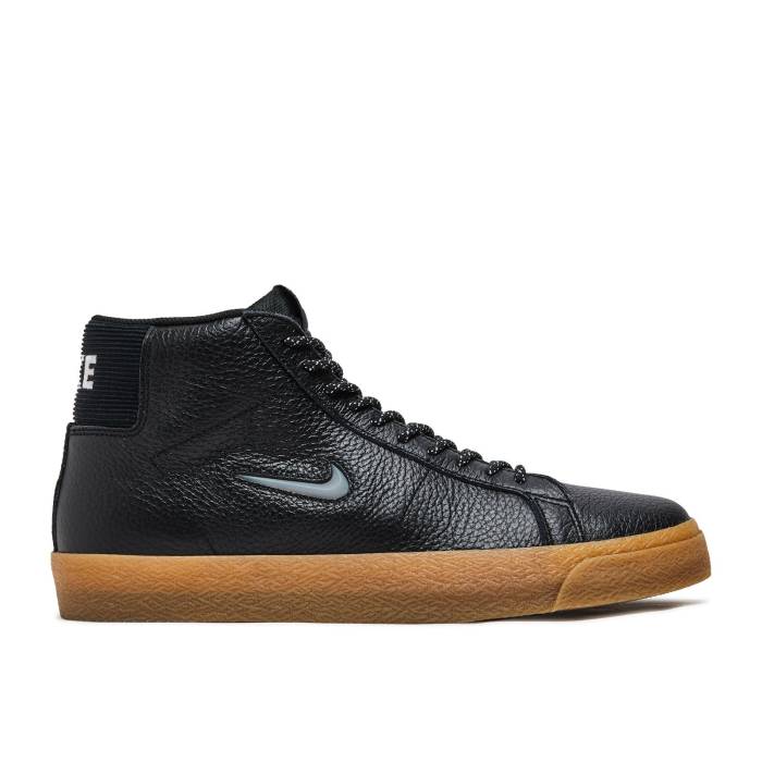 ナイキ Nike 【 Zoom Blazer Mid Premium Sb 'Black Gum Jewel' Men Black/Black/Gum Light Brown/White 】 ズーム ブレイザー ミッド Premium プレミアム エスビー メンズ 黒色 ブラック 茶色 ブラウン 白色 ホワイト