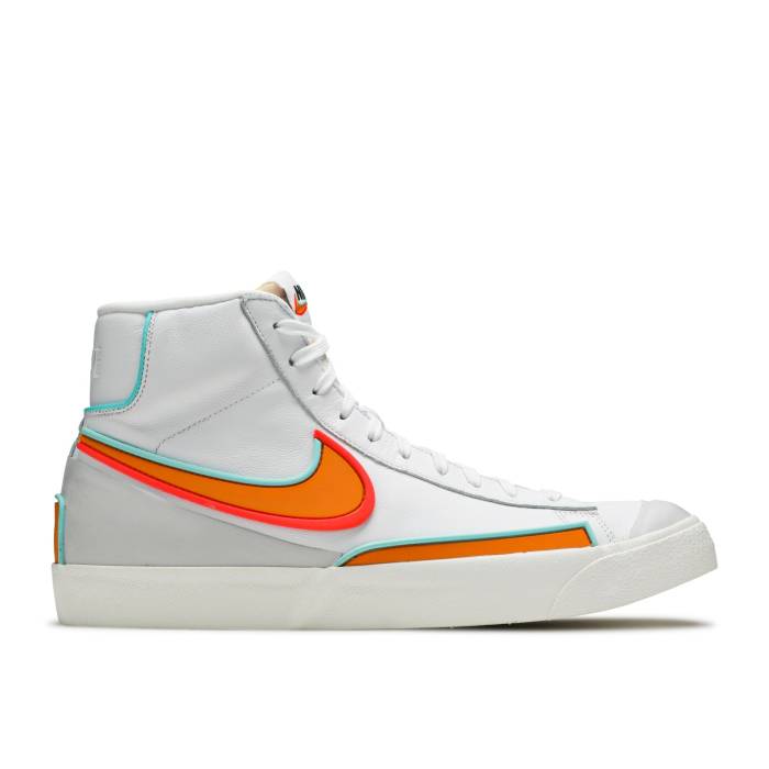ナイキ Nike 【 Blazer Mid \u002777 Infinite \u0027White Kumquat\u0027 Men White/Aurora Green/Bright Crimson/Kumquat 】 ブレイザー ミッド メンズ 白いこと 白いこと green 緑・緑であること クリムゾン