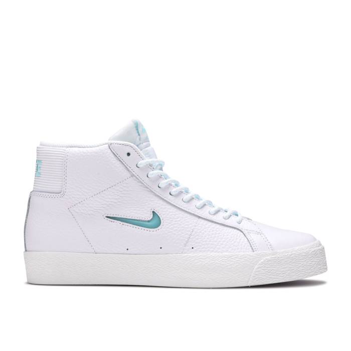 ナイキ Nike 【 Zoom Blazer Mid Premium Sb \u0027White Glacier Ice Jewel\u0027 Men White/White/Summit White/Glacier Ice 】 望遠レンズ ブレイザー ミッド Premium 割り増し金 エスビー メンズ 白いこと 白いこと
