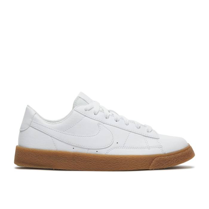 ナイキ Nike 【 Blazer Low ガウス \u0027White Gum\u0027 Youth White/Gum Light Brown/White 】 ブレイザー 御坊っちゃん キッズ 白いこと 白いこと 赤銅色 赤銅色