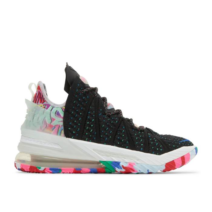 ナイキ Nike 【 Lebron 18 Ep \u0027James Gang\u0027 Men Black/Pink Blast/Multi-Color 】 Lebron レブロン メンズ 黒いこと 黒いこと pink さくら色 ブラジャー同盟罷工