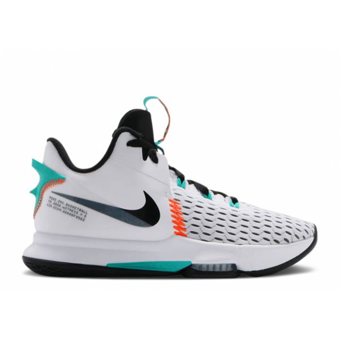 ナイキ Nike 【 Lebron Witness 5 Ep Clear Jade Men White/Clear Jade/Total Orange/Black 】 Lebron レブロン メンズ 白色 ホワイト 翡翠・ジェード orange 橙・オレンジ 黒色 ブラック