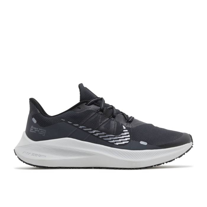 ナイキ Nike 【 Wmns Winflo 7 Shield \u0027Black\u0027 Women Black/Metallic Cool Grey/Off Noir 】 レディース 黒いこと 黒いこと 冷やりとした 薄墨色 薄墨色