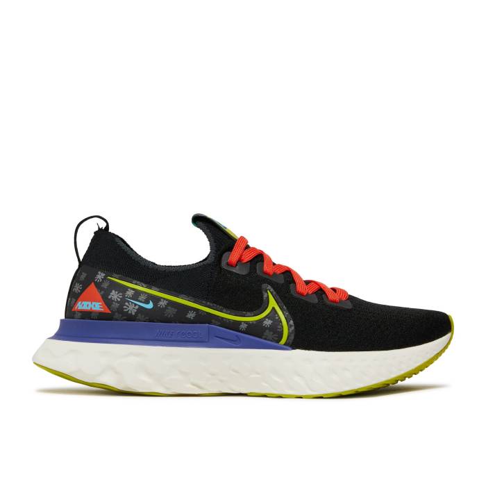 ナイキ Nike 【 React Infinity Run Flyknit As Bright Cactus Men Black/Sail/Rush Violet/Bright Cactus 】 リアクト ラン フライニット メンズ 黒色 ブラック rush ラッシュ 紫・バイオレット
