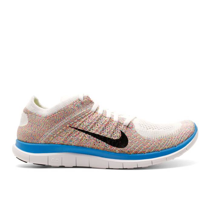 ナイキ Nike 【 Wmns Free 4.0 Flyknit 'Multi-Color' Women White/Black/Photo Blue/Pink Flash 】 フリー フライニット レディース 白色 ホワイト 黒色 ブラック 青色 ブルー pink ピンク