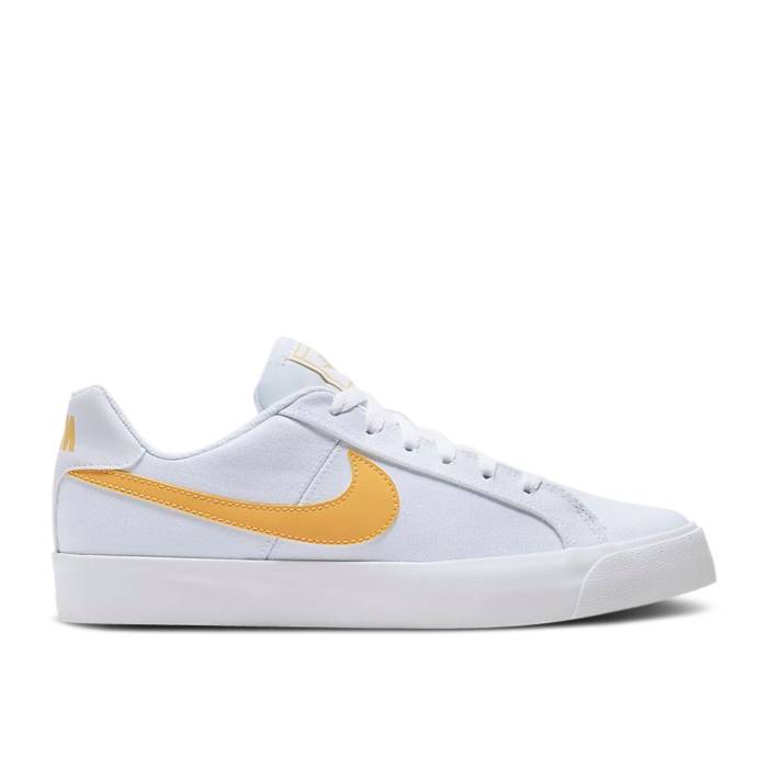 ナイキ Nike 【 Wmns Court Royale Ac Canvas \u0027White Topaz Gold\u0027 Women White/Topaz Gold 】 厚地の外套 レディース 白いこと 白いこと ゴールド
