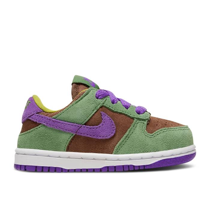 ナイキ Nike 【 Dunk Low Sp Td \u0027Veneer\u0027 Infant Veneer/Autumn Green/Deep Purple 】 ダンク もの言う花 秋場 green 緑・緑であること ディープ Purple 紫・パープル