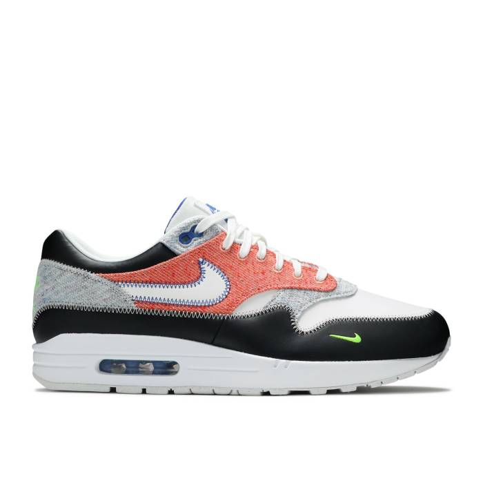 ナイキ Nike 【 Air Max 1 'Recycled White' Men White/Black/Electric Green/Game Royal 】 マックス メンズ 白色 ホワイト 黒色 ブラック green 緑・グリーン Game ゲーム