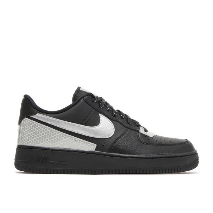 ナイキ Nike 【 3M X Air Force 1 \u002707 Lv8 \u0027Black\u0027 Men Black/Metallic Silver/Black 】 メンズ 黒いこと 黒いこと Silver しろがね色・しろがね色