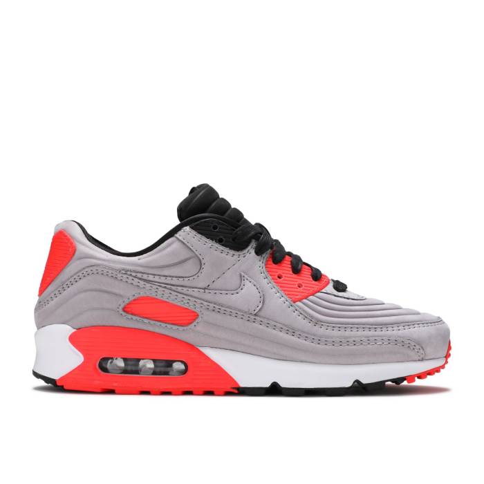 ナイキ Nike 【 Air Max 90 Qs Lux \u0027Night Silver Crimson\u0027 Men Night Silver/Night Silver/Bright Crimson 】 マックス Silver しろがね色・しろがね色 メンズ ナイト爵 Silver しろがね色・しろがね色 クリムゾン