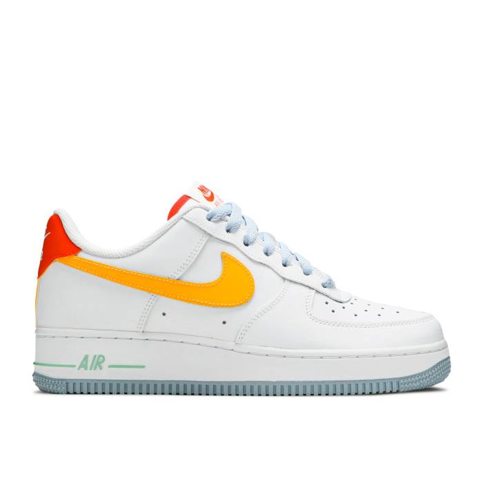 ナイキ Nike 【 Air Force 1 \u002707 Lv8 \u0027Be Kind\u0027 Men White/Laser Orange/Light Armory Blue Heather/Electro Orange 】 メンズ 白いこと 白いこと Laser レーザ orange 橙・オレンジ色 青碧 青碧 heather ギョリュウモドキ