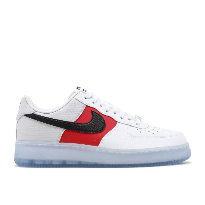 ナイキ Nike 【 Air Force 1 \u002707 Lv8 Emb \u0027Icy Soles - University Red\u0027 Men White/Black/Vast Grey/University Red 】 メンズ 白いこと 白いこと 黒いこと 黒いこと 薄墨色 薄墨色 Red 赤・赤いこと