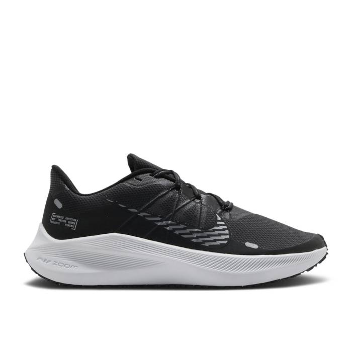 ナイキ Nike 【 Winflo 7 Shield \u0027Black Cool Grey\u0027 Men Black/Metallic Cool Grey/Dark Smoke Grey 】 冷やりとした メンズ 黒いこと 黒いこと 冷やりとした 薄墨色 薄墨色