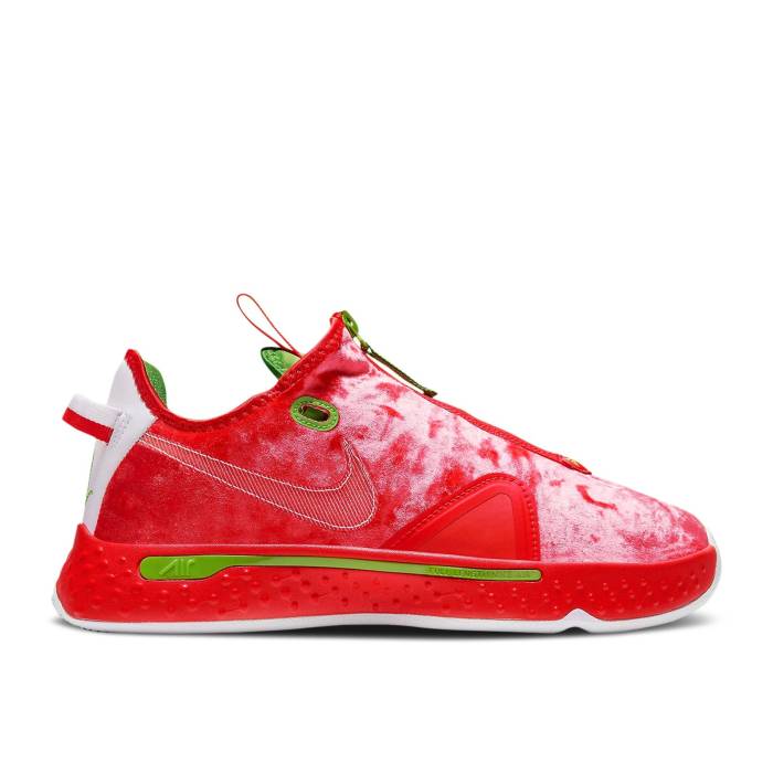 ナイキ Nike 【 Pg 4 \u0027Christmas\u0027 Men Crimson/White/Green Apple/Volt 】 メンズ クリムゾン 白いこと 白いこと green 緑・緑であること