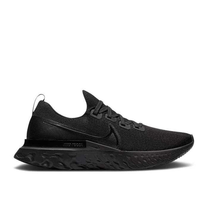 ナイキ Nike 【 React Infinity Run Flyknit Triple Black Men Black/Black/White/Black 】 リアクト ラン フライニット メンズ 黒色 ブラック 白色 ホワイト