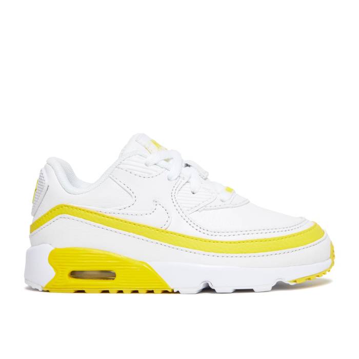 ナイキ Nike 【 Undefeated X Air Max 90 Bt \u0027White Optic Yellow\u0027 Infant White/Optic Yellow 】 アンディフィーテッド マックス もの言う花 白いこと 白いこと yellow 黄味がかった・黄色