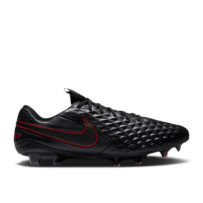 ナイキ Nike 【 Tiempo Legend 8 Elite Fg 'Black Chile Red' Men Black/Chile Red/Dark Smoke Grey 】 Tiempo ティエンポ Legend レジェンド エリート メンズ 黒色 ブラック Red 赤・レッド 灰色 グレー｜スニケス