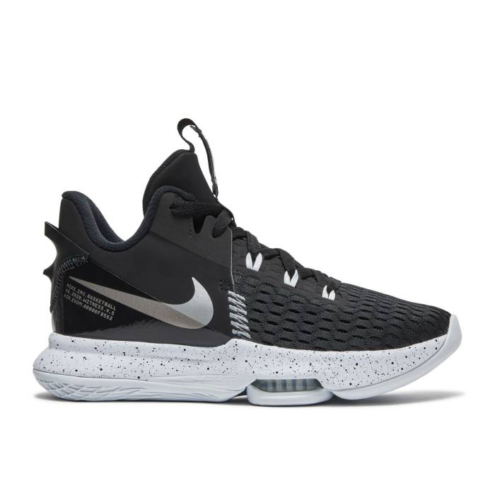 ナイキ Nike 【 Lebron Witness 5 \u0027Black Metallic Silver\u0027 Men Black/White/Metallic Silver 】 Lebron レブロン メンズ 黒いこと 黒いこと 白いこと 白いこと Silver しろがね色・しろがね色