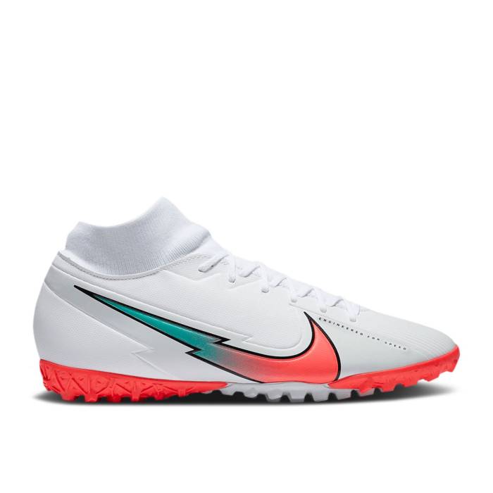 ナイキ Nike 【 Mercurial Superfly 7 Academy Tf White Crimson Jade Men White/Photon Dust/Hyper Jade/Flash Crimson 】 アカデミー クリムゾン メンズ 白色 ホワイト 翡翠・ジェード クリムゾン