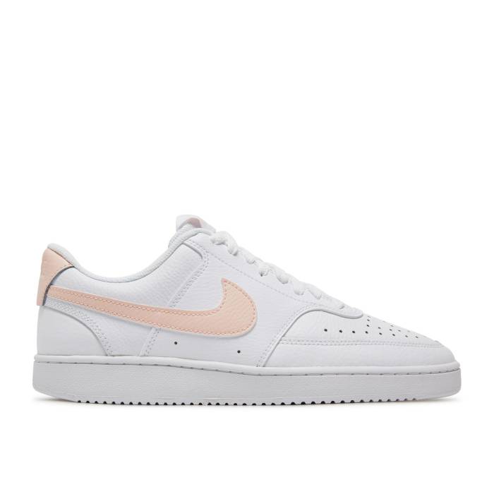 ナイキ Nike 【 Wmns Court Vision Low \u0027Washed Coral\u0027 Women White/Washed Coral 】 厚地の外套 レディース 白いこと 白いこと