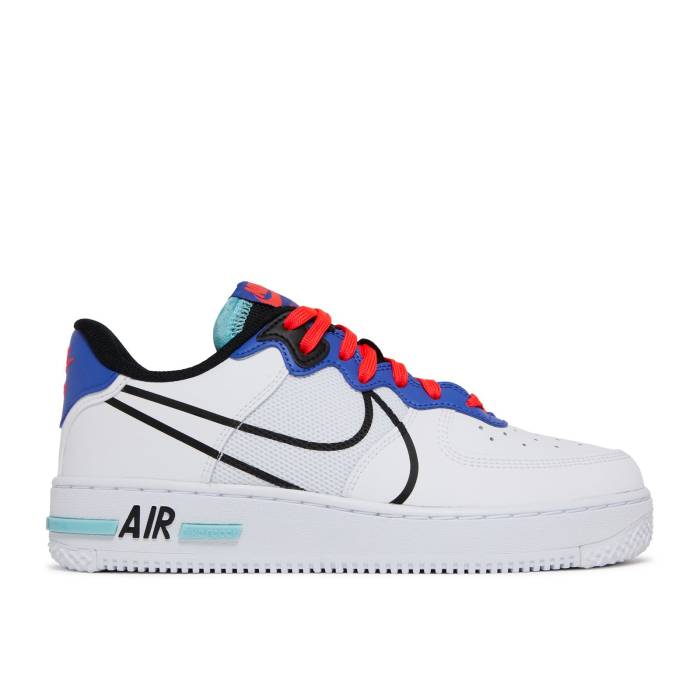 ナイキ Nike 【 Air Force 1 React Gs 'Astronomy Blue Laser Crimson' Youth White/Astronomy Blue/Laser Crimson/Black 】 リアクト 青色 ブルー Laser レーザー ジュニア キッズ 白色 ホワイト 青色 ブルー Laser レーザー ク|スニケス