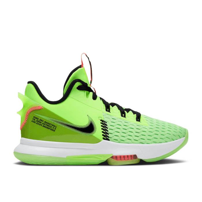 ナイキ Nike 【 Lebron Witness 5 Ep \u0027Grinch\u0027 Men Hot Lime/Black/Bright Mango/White 】 Lebron レブロン メンズ 菩提樹 黒いこと 黒いこと 白いこと 白いこと