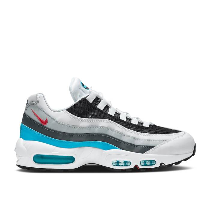 ナイキ Nike 【 Air Max 95 'Glass Blue' Men White/Black/Glass Blue/Challenger Red 】 マックス メンズ 白色 ホワイト 黒色 ブラック 青色 ブルー Red 赤・レッド｜スニケス 51,120円