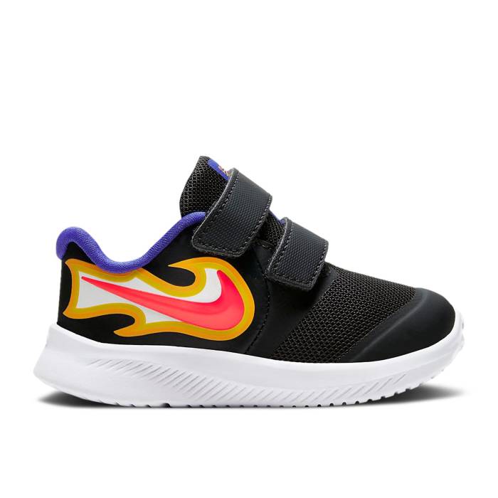 ナイキ Nike 【 Star Runner 2 Td \u0027Fire\u0027 Infant Dark Smoke Grey/Persian Violet/Opti Yellow/Laser Crimson 】 もの言う花 薄墨色 薄墨色 紫・相撲取り草 yellow 黄味がかった・黄色 Laser レーザ クリムゾン