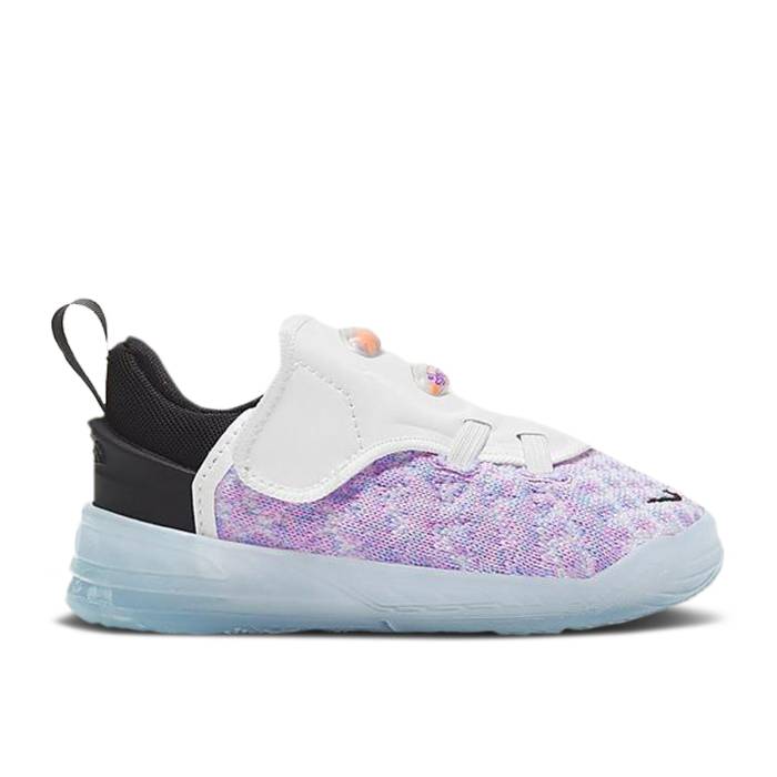 ナイキ Nike 【 Lebron 18 Td \u0027Graffiti\u0027 Infant Multi-Color/Black/Chlorine Blue 】 Lebron レブロン もの言う花 黒いこと 黒いこと 青碧 青碧