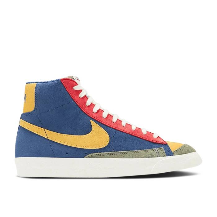 ナイキ Nike 【 Blazer Mid \u002777 \u0027Puff N Stuff\u0027 Men Coastal Blue/Sunlight Color/University Red/Sage Green/Sail White 】 ブレイザー ミッド メンズ 青み 青色 Red 赤・赤いこと green 緑・緑であること 白いこと 白いこと