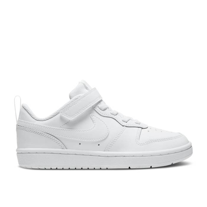 ナイキ Nike 【 Court Borough Low 2 Ps \u0027Triple White\u0027 Youth White/White/White 】 厚地の外套 御坊っちゃん キッズ 白いこと 白いこと スニーカー-キッズ・ベビー・マタニティ-キッズファッション