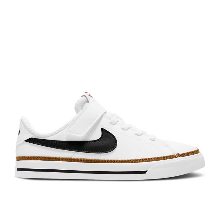 ナイキ Nike 【 Court Legacy Ps \u0027White Desert Ochre\u0027 Youth White/Desert Ochre/Gum Light Brown/Black 】 厚地の外套 legacy レガシー 御坊っちゃん キッズ 白いこと 白いこと 赤銅色 赤銅色 黒いこと 黒いこと