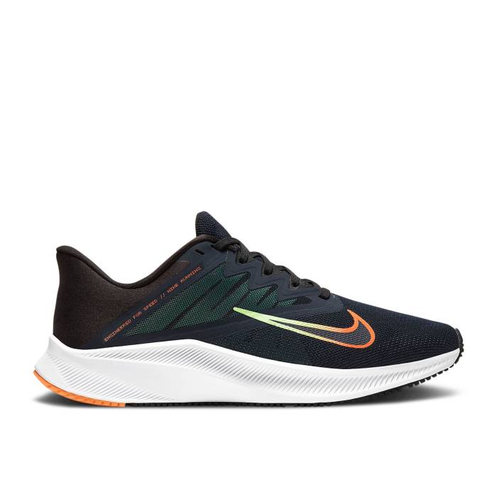 ナイキ Nike 【 Quest 3 'Obsidian Atomic Orange' Men Obsidian/Black/Lime Glow/Atomic Orange 】 メンズ 黒色 ブラック ライム orange 橙・オレンジ|スニケス