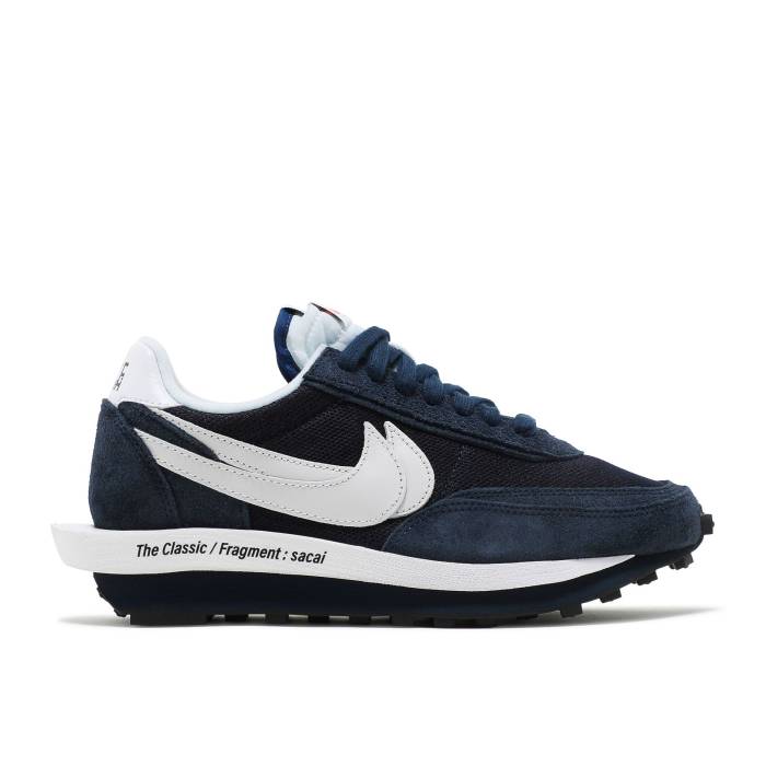 ナイキ Nike 【 Fragment Design X Sacai X Ldv Waffle \u0027Blackened Blue\u0027 Men Blue Void/Obsidian/White/White 】 ワーヘル メンズ 青味 青み 白いこと 白いこと