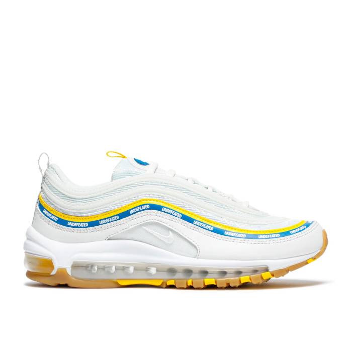 ナイキ Nike 【 Undefeated X Air Max 97 \u0027Ucla Bruins\u0027 Men Sail/Aero Blue/Midwest Gold/White 】 アンディフィーテッド マックス メンズ 青味 青み ゴールド 白いこと 白いこと