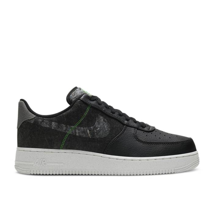 ナイキ Nike 【 Air Force 1 \u002707 Lv8 \u0027Recycled Wool Pack - Black Electric Green\u0027 Men Black/Clear/Electric Green/Light Bone 】 黒いこと 黒いこと メンズ 黒いこと 黒いこと green 緑・緑であること