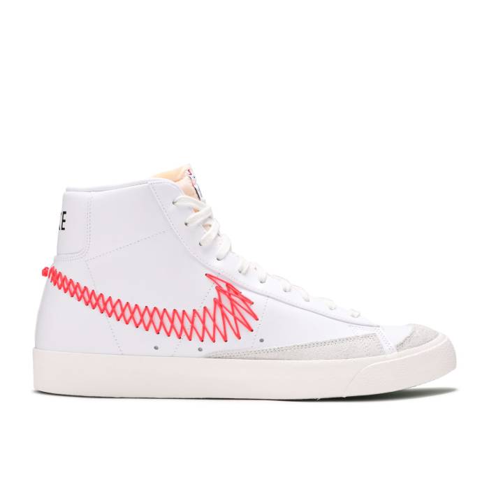 ナイキ Nike 【 Blazer Mid \u002777 Vintage \u0027Double Zig Zag Stitched Swoosh\u0027 Men White/Sail/Summit White/Bright Crimson 】 ブレイザー ミッド vintage ビンテージ・ヴィンテージ Zig ジッグ メンズ 白いこと 白いこと クリムゾン