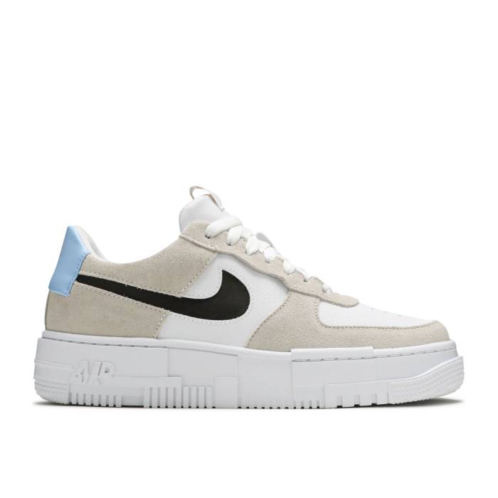 ナイキ Nike 【 Wmns Air Force 1 Pixel \u0027Desert Sand\u0027 Women Desert Sand/White/Psychic Blue/Dark Cinder 】 レディース 砂色・沙子 白いこと 白いこと 青み 青色