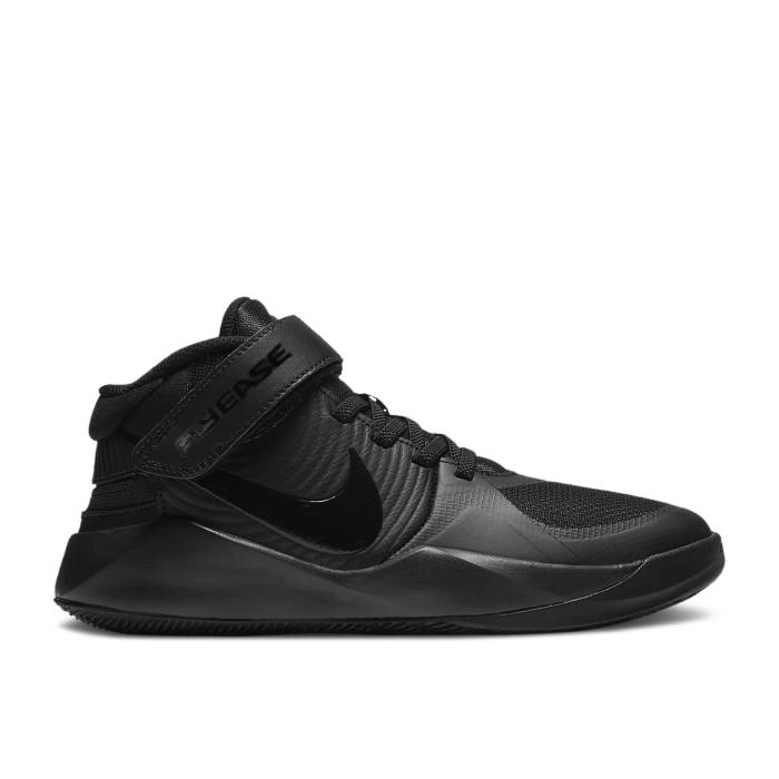 ナイキ Nike 【 Team Hustle D9 Flyease Gs 'Black' Youth Black/Dark Smoke Grey/Volt/Black 】 Team チーム ジュニア キッズ 黒色 ブラック 灰色 グレー|スニケス