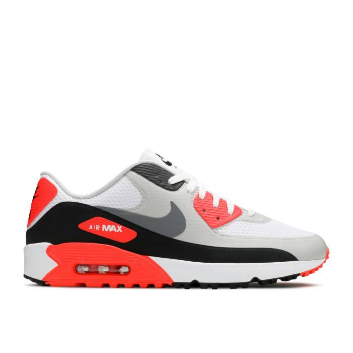 ナイキ Nike 【 Air Max 90 Golf 'Infrared' Men White/Black/Neutral Grey/Cool Grey 】 マックス golf ゴルフ メンズ 白色 ホワイト 黒色 ブラック 灰色 グレー クール
