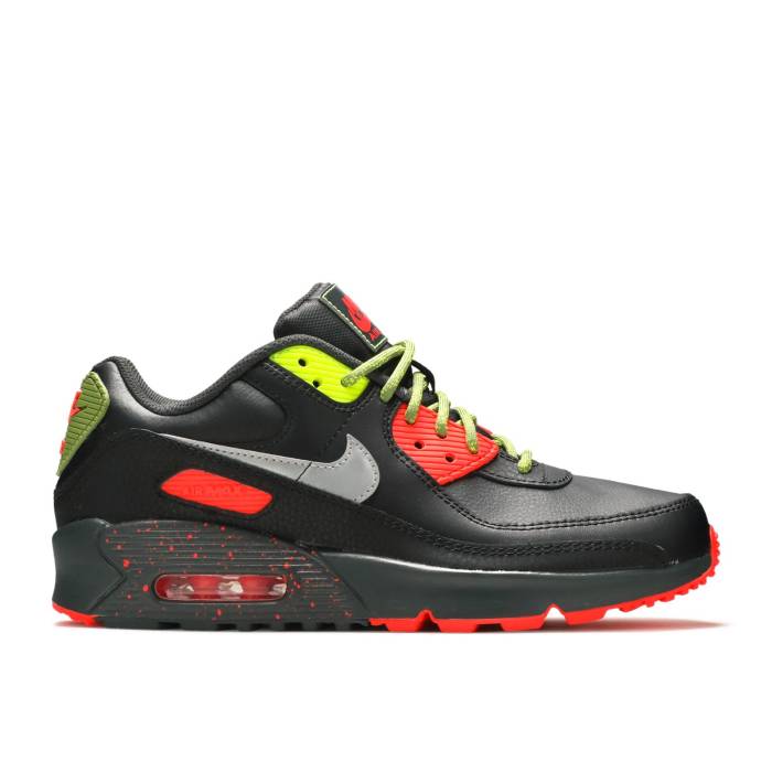 ナイキ Nike 【 Air Max 90 Gs 'Black Asparagus' Youth Black/Dark Smoke Grey/Asparagus/Metallic Silver 】 マックス ジュニア キッズ 黒色 ブラック 灰色 グレー Silver 銀色・シルバー|スニケス