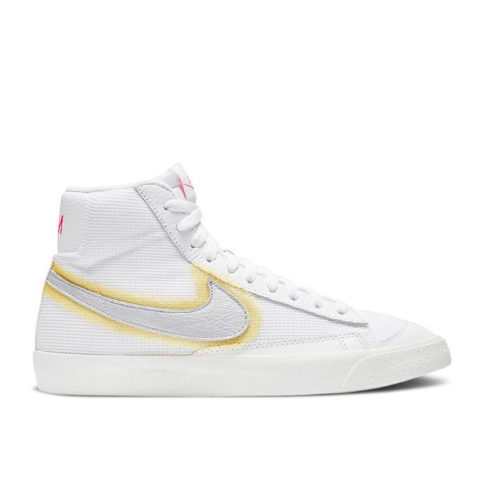 ナイキ Nike 【 Wmns Blazer Mid Vintage \u002777 \u0027Cotton Waffle - White University Gold\u0027 Women White/University Gold/Summit White/Metallic Silver 】 ブレイザー ミッド vintage ビンテージ・ヴィンテージ ワーヘル 白いこと 白いこと レ