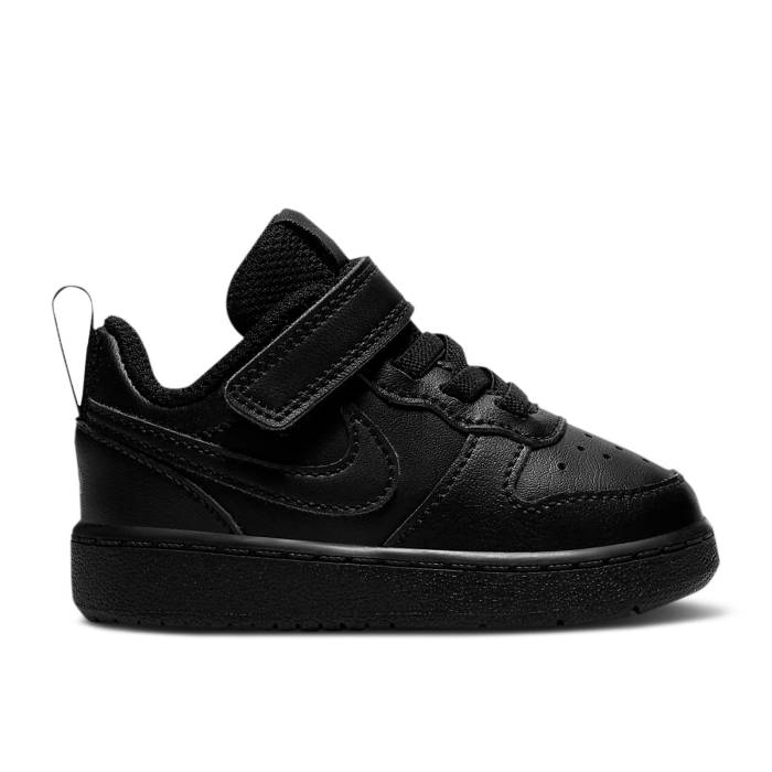 ナイキ Nike 【 Court Borough Low 2 Td \u0027Triple Black\u0027 Infant Black/Black/Black 】 厚地の外套 もの言う花 黒いこと 黒いこと