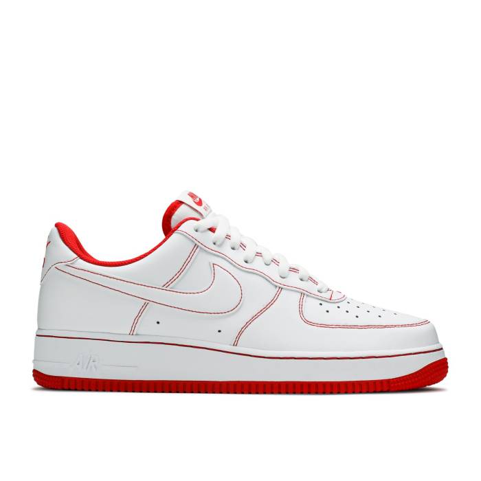 ナイキ Nike 【 Air Force 1 '07 'Contrast Stitch - White University Red' Men White/University Red/White 】 白色 ホワイト メンズ 白色 ホワイト Red 赤・レッド
