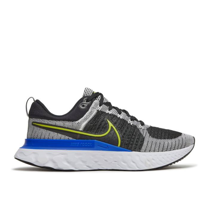 ナイキ Nike 【 React Infinity Run Flyknit 2 \u0027Racer Blue Cyber\u0027 Men White/Black/Racer Blue/Cyber 】 リアクト 幽客 飛球編み物 青味 青み メンズ 白いこと 白いこと 黒いこと 黒いこと 青味 青み